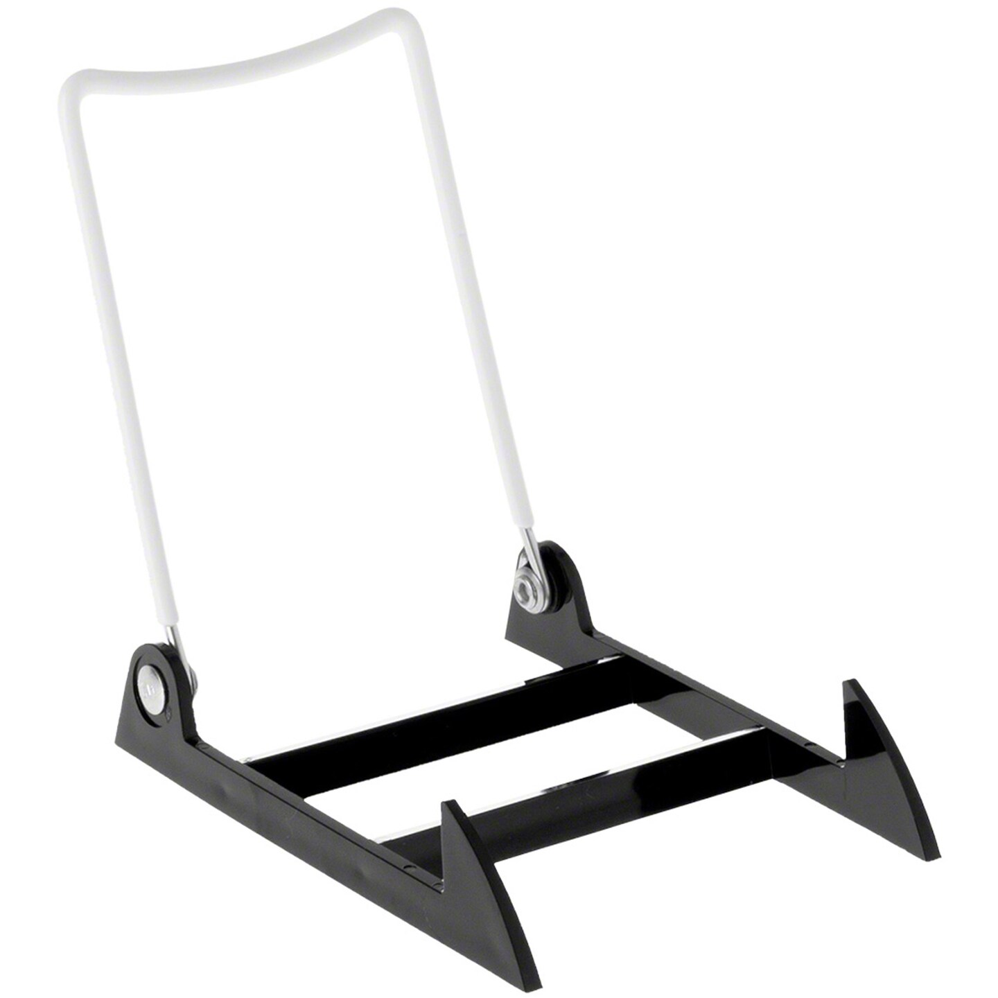 Gibson Holders 3PL Adjustable White Wire and Black Acrylic Display Easel, 4&#x22; W x 5.5&#x22; D x 5.5&#x22; H