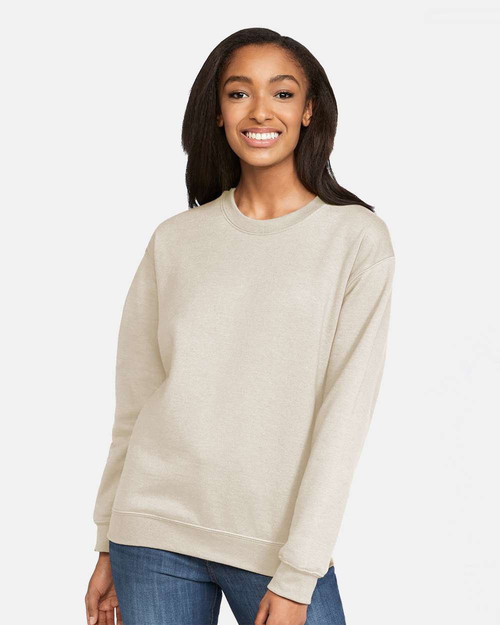 GILDAN&#xAE; Softstyle Midweight Crewneck Long Sleeve Sweatshirt