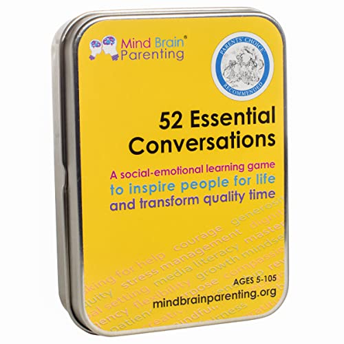 52 Pieces Essential Conversations by Harvard Educator for Home, Therapy, Speech, School Classroom - Conversation Cards for Kids, Family, Teacher &#x26; Counselor to Build Growth Mindset &#x26; Communication Skills
