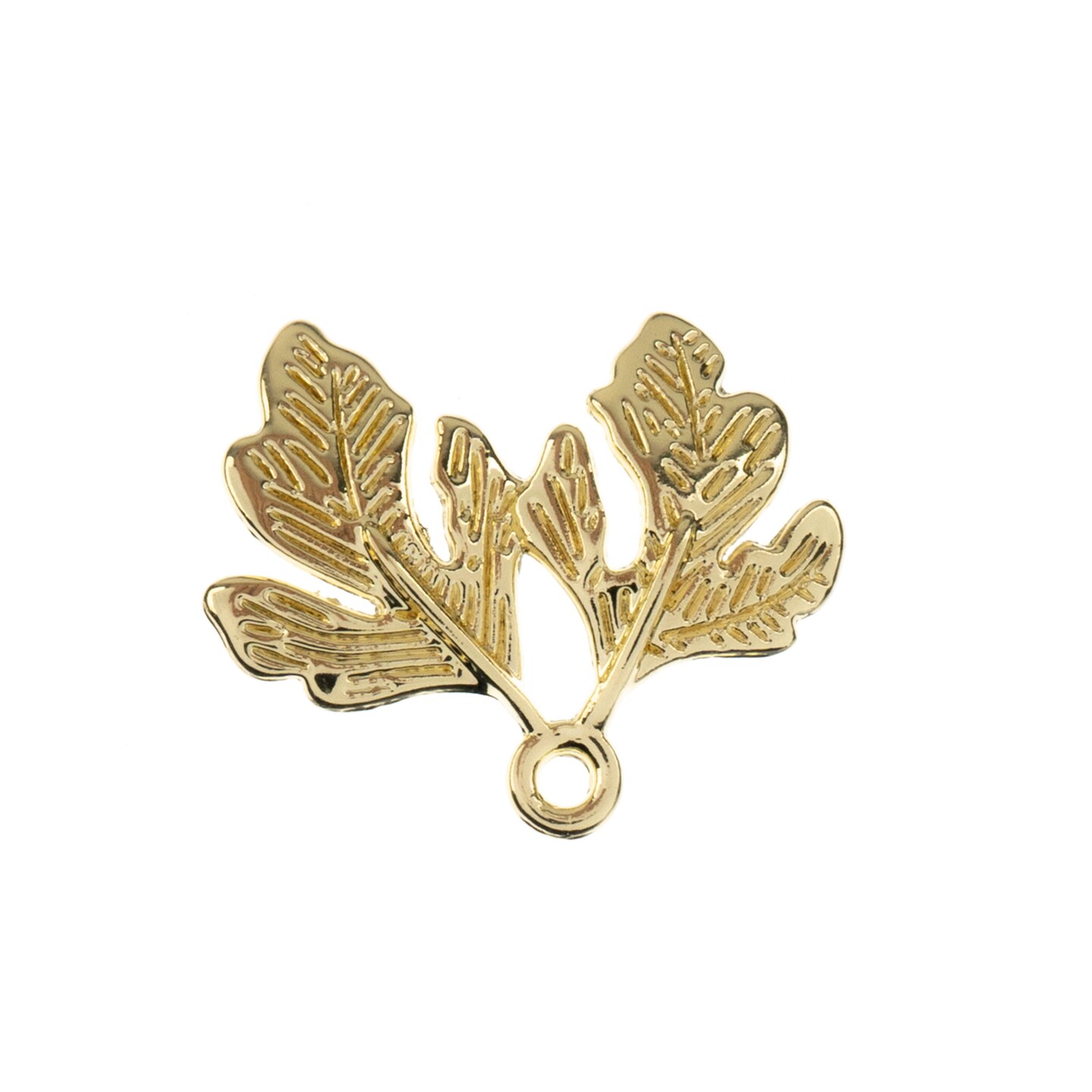 John Bead 21mm Two Leaves Beadwork Pendants