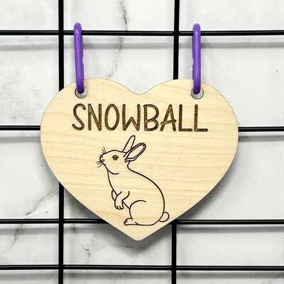 Bunny Name Tag, Rabbit Name Tag, Bunny Accessories for Rabbits, Cage ...