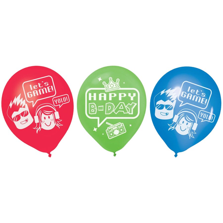 Party Town 12&#x22; Latex Balloons, 6ct