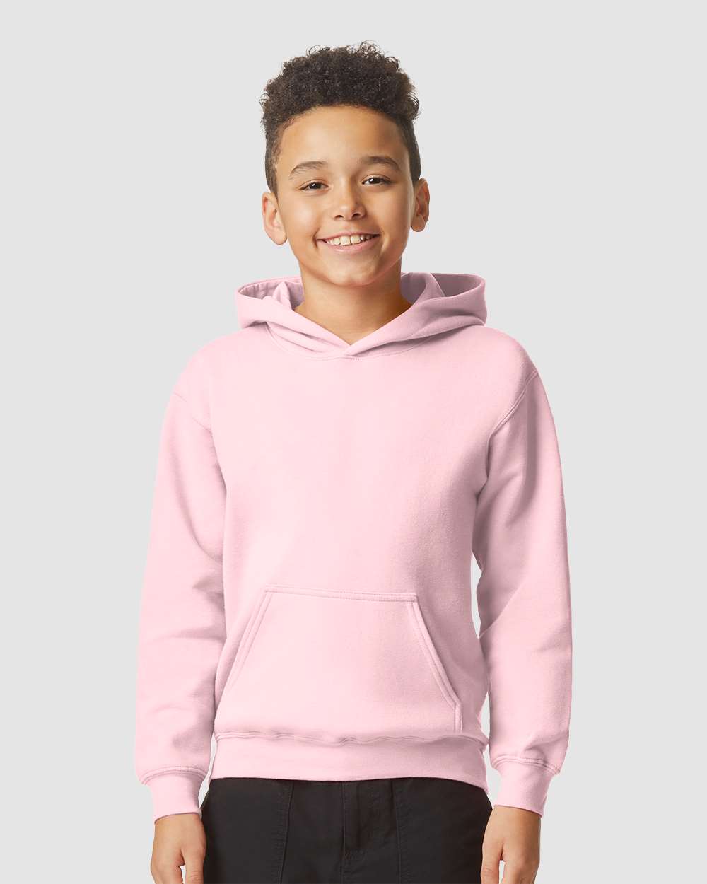 Gildan Softstyle Youth Midweight Hooded Sweatshirt 8.4 oz. Cotton Poly Blend with Powerfully Soft 100 Cotton Face This hoodie is a powerful