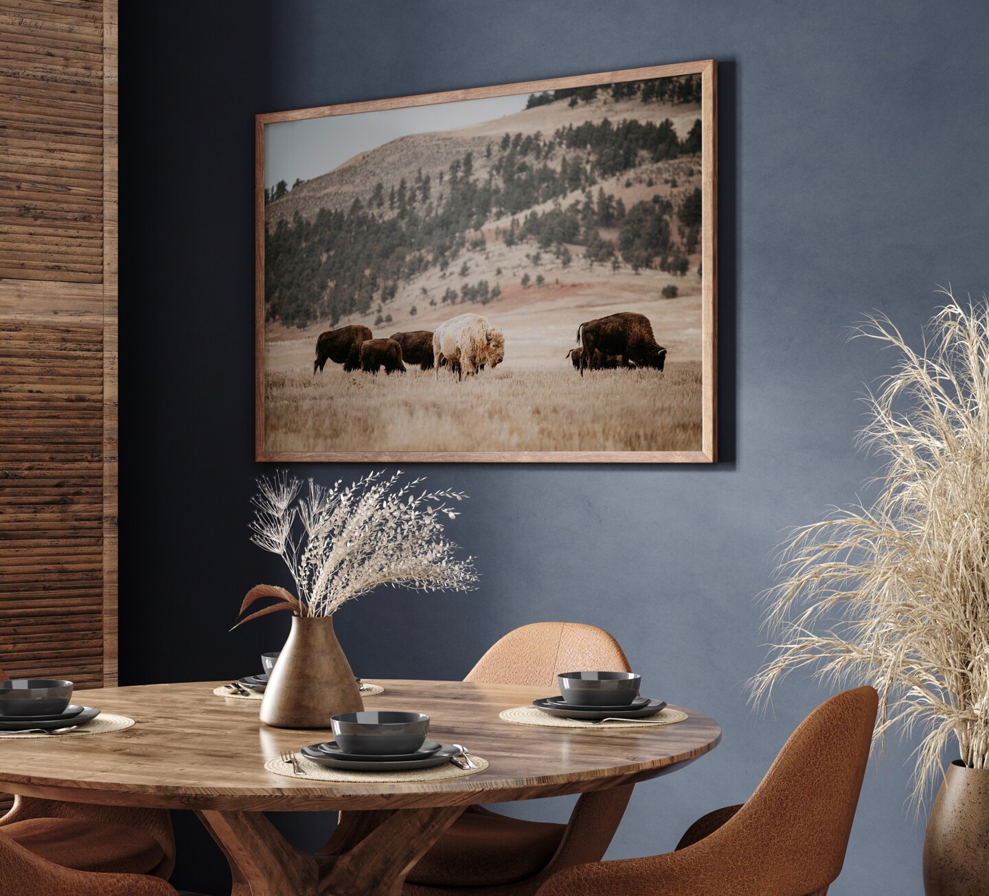 White bison, white buffalo art, spirit bison canvas, great white