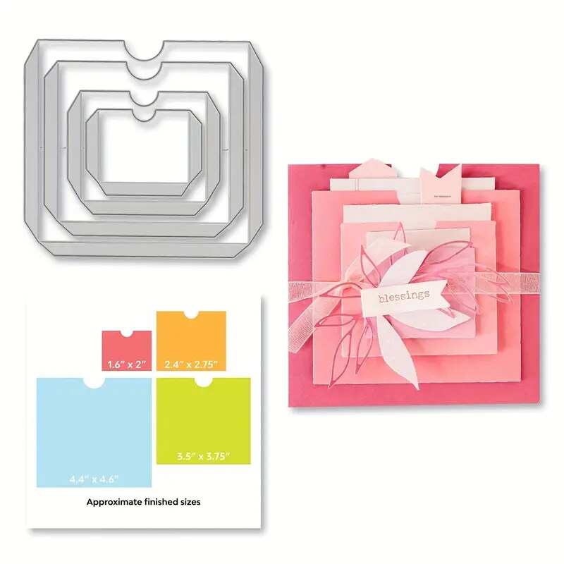 Metal Mini Envelope Die-Cutting 4 Piece Dies Set