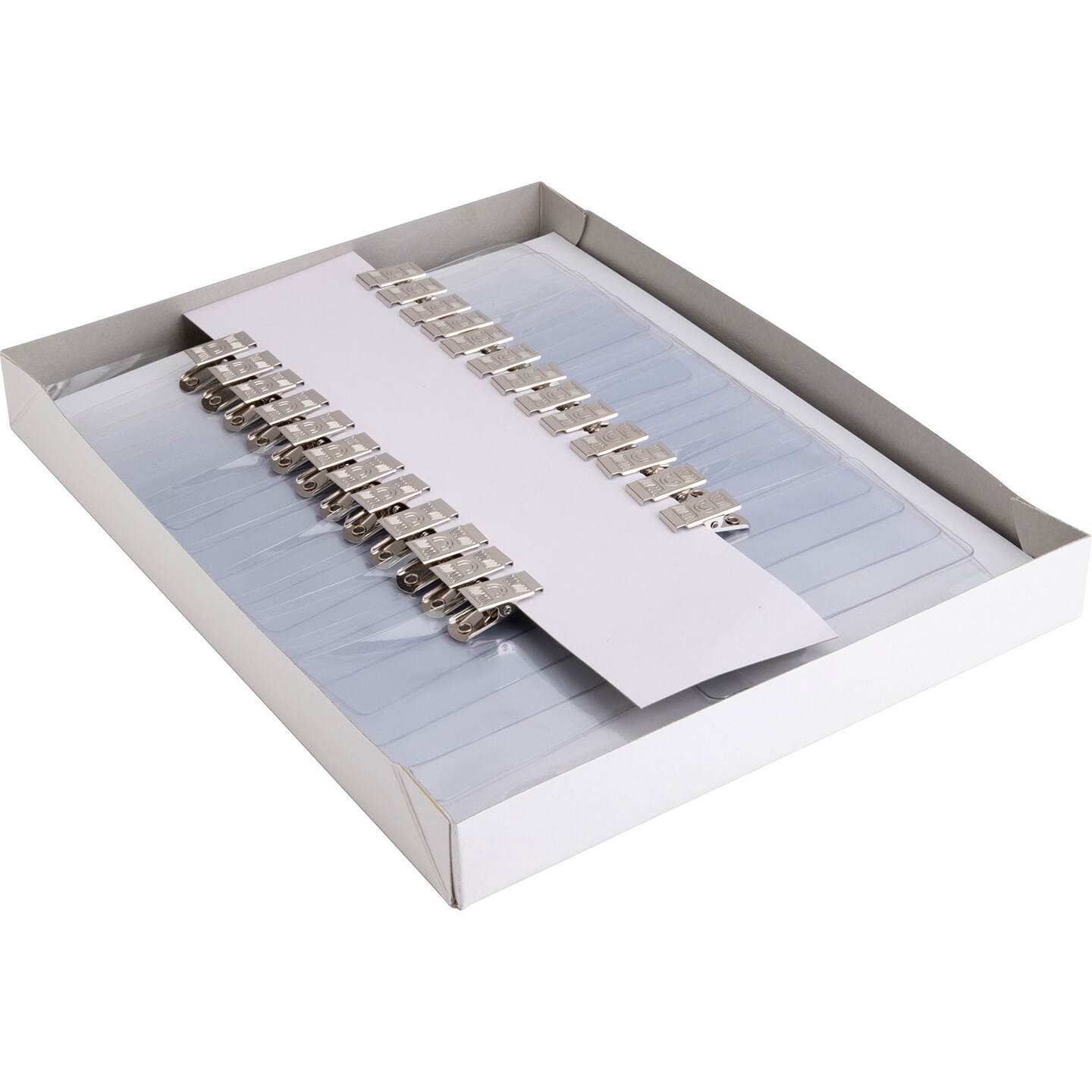 Business Source Name Badge Kit,Top-Loading,w/Clip,3&#x22;x4&#x22;,50/BX,Clear