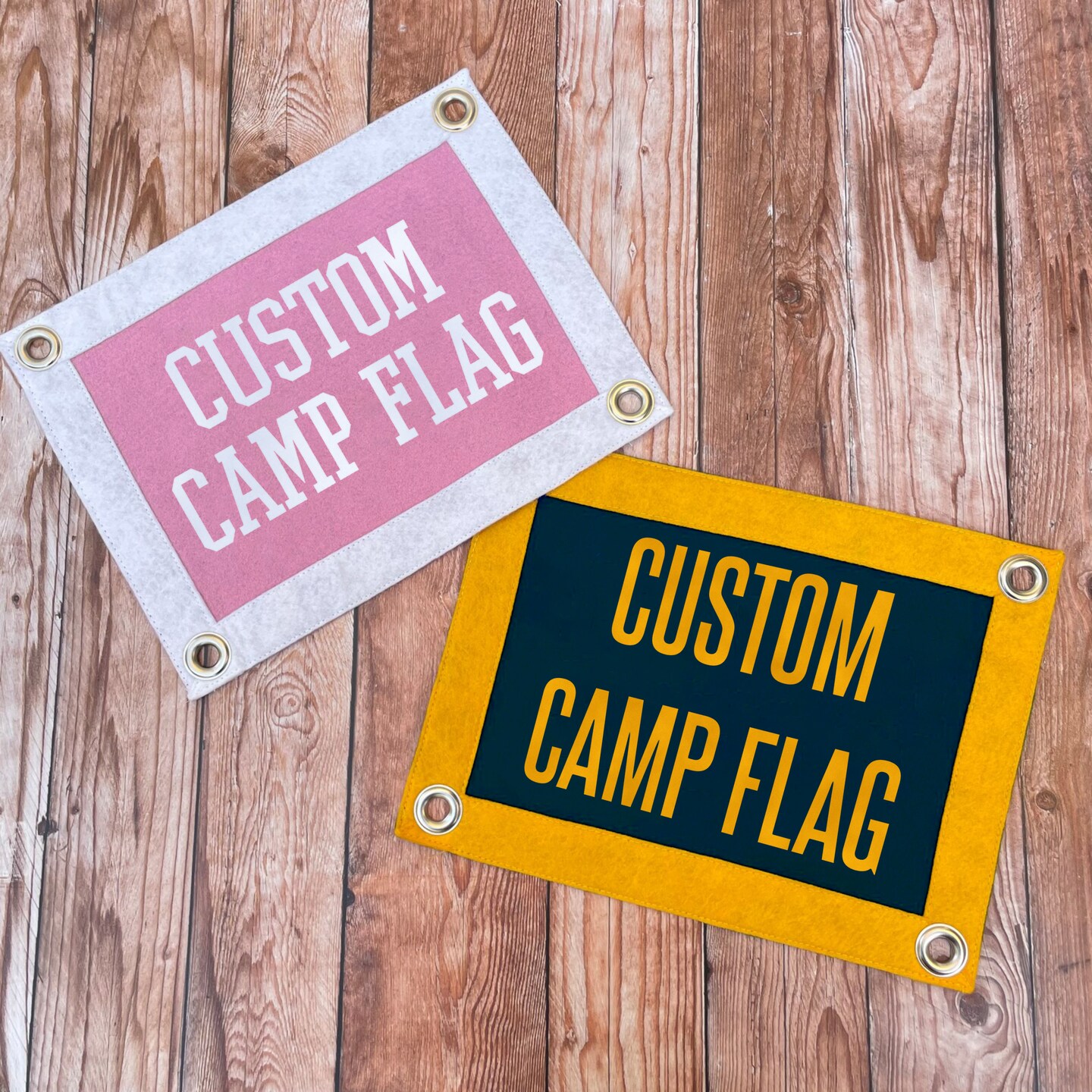 CUSTOM SMALL Felt Camp Flag, 9x12 inch Personalized Banner | MakerPlace ...