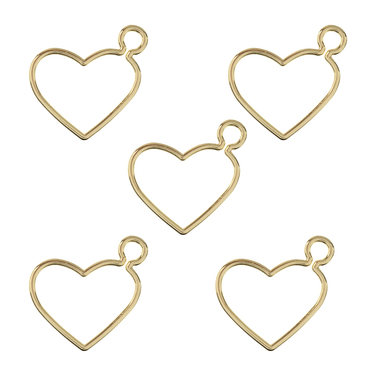 John Bead 25mm Heart Side Link Beadwork Pendants