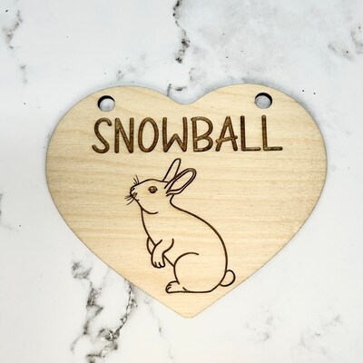 Bunny Name Tag, Rabbit Name Tag, Bunny Accessories for Rabbits, Cage ...