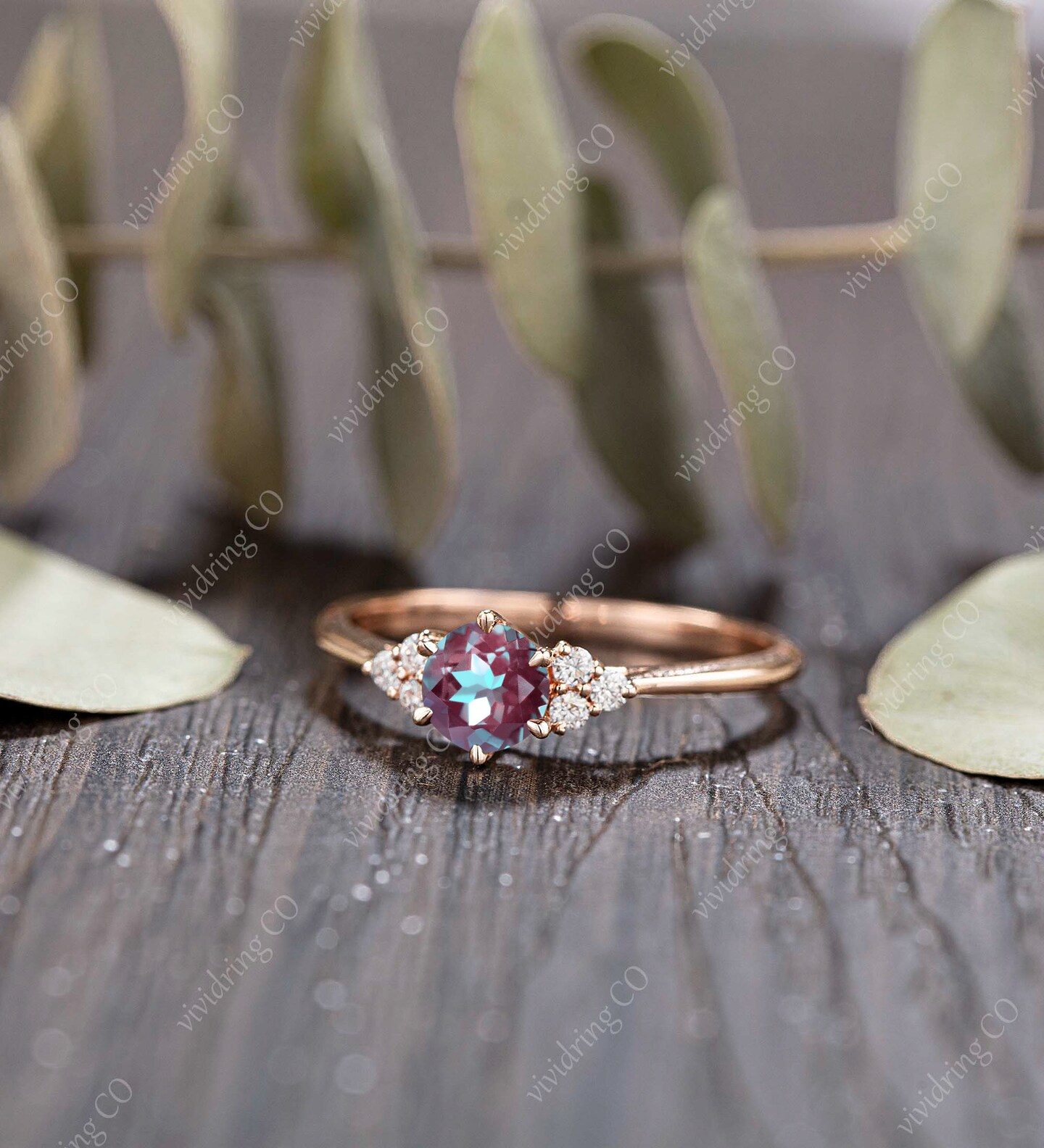 Lab Created Alexandrite Gemstone Engagement Ring, Vintage Art deco Bridal 2024 Moissanite Ring, Heart Shape Ring, Valentine Ring, Gift For Crush