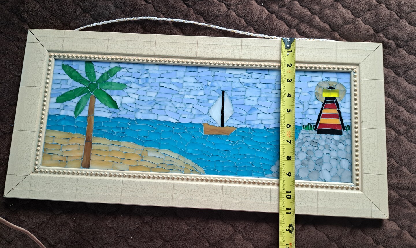Sailing Toward the Lighthouse glass on glass mosaic product 5