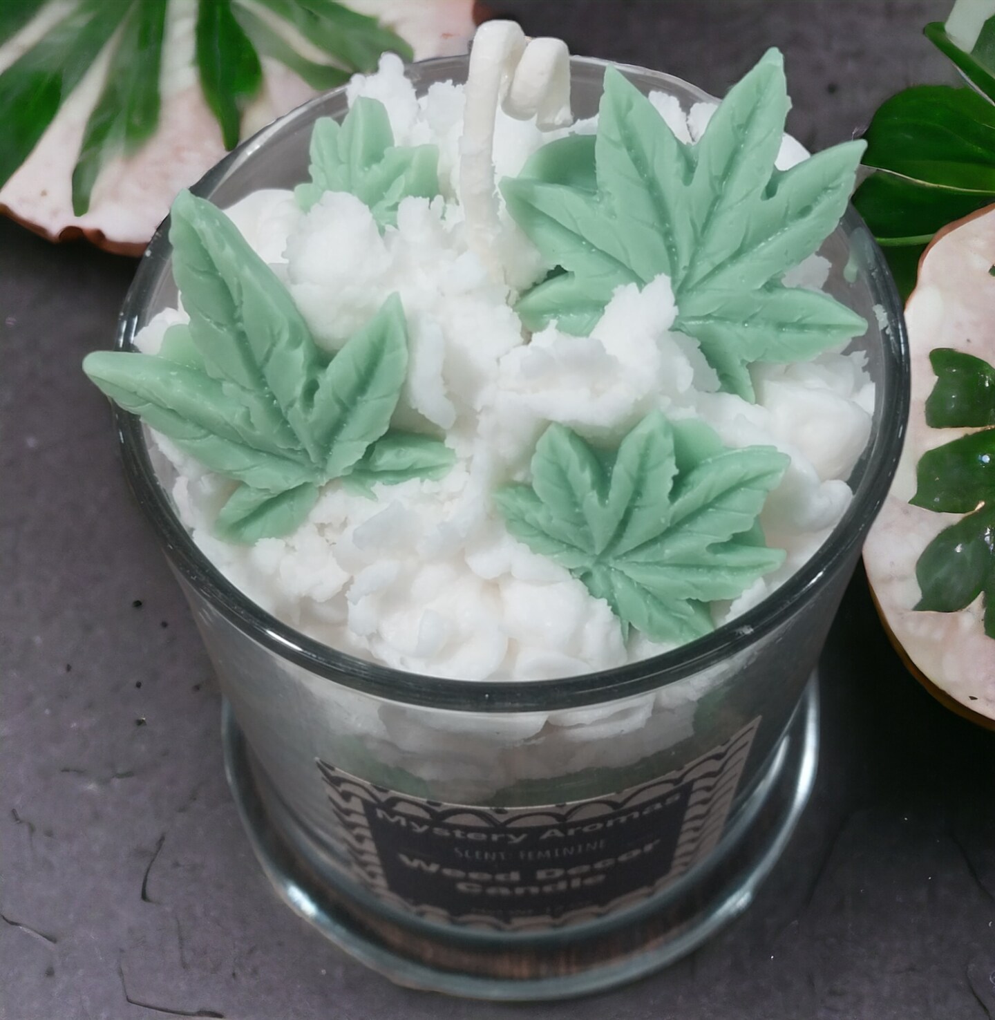 💖 Unique Aesthetic Weed Decor Candle 🌿 | Handmade Christmas Gift product 2