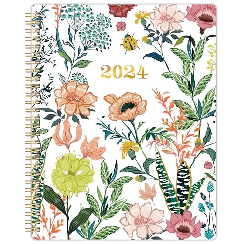 2024 Planner &#x2013; Jan.2024 &#x2013; Dec.2024, Planner 2024, 8&#x22; x 10&#x22;, 2024 Calendar Planner with Weekly &#xFF06; Monthly Spread, Tabs, Twin-Wire Binding, Thick Paper, Flexible Cover, Check Boxes as To-do List &#xFF06; Notes