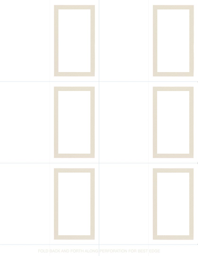 Great Papers! Place Cards, White with Pearl Border, 8.5" x 11" Sheet Size/ 3.5" x 2.125"(folded) Place Card, 10 sheets/60 Place Cards