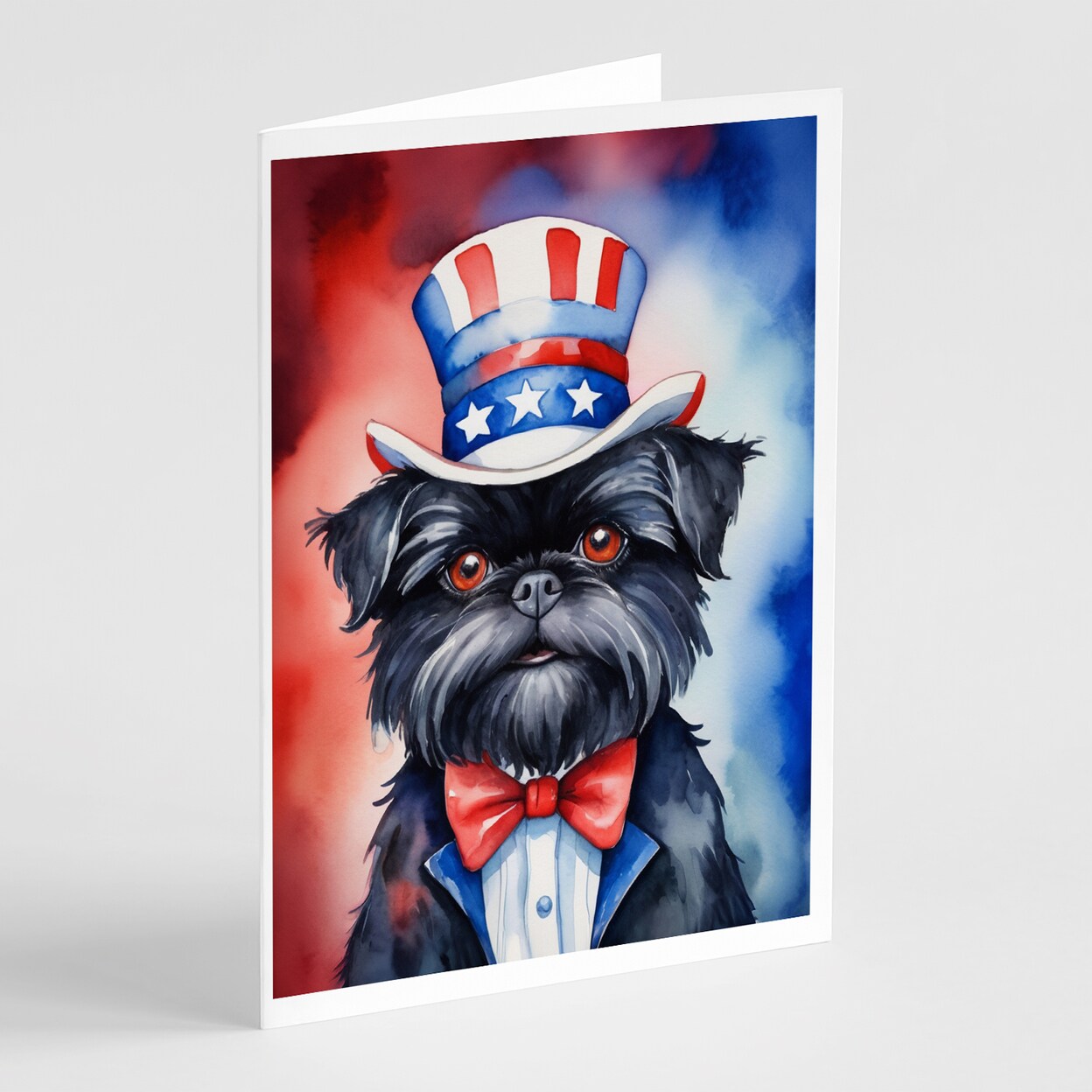 Caroline&#x27;s Treasures Yorkshire Terrier Patriotic American Greeting Cards Pack of 8