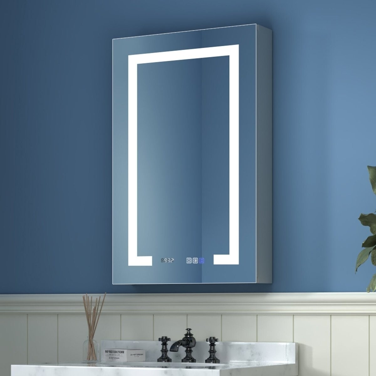 Boost-M2 20X32 Lighted Bathroom Medicine Cabinet Recessed Led Defogging Mirror