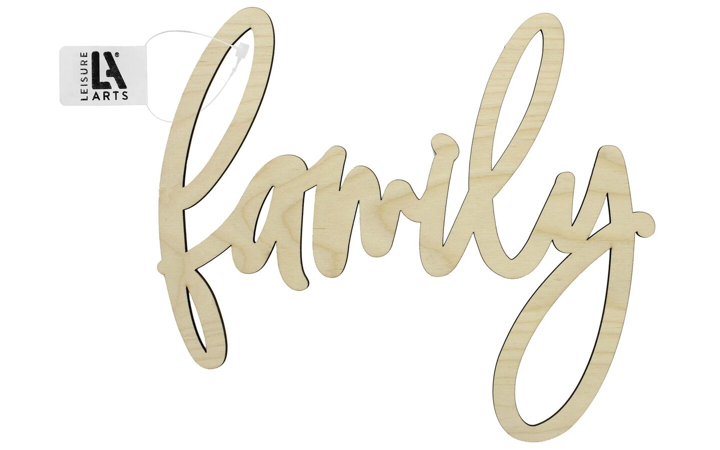 Leisure Arts Wood Word Large 12X10.75&#x22; Family
