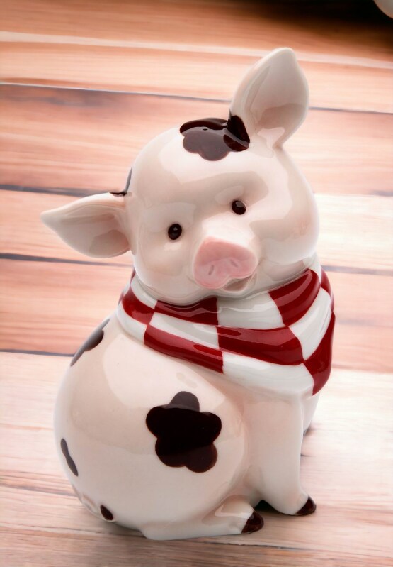 Ceramic Pig Piggy Bank, Home D&#xE9;cor, Gift for Her, Gift for Mom, Kitchen D&#xE9;cor, Farmhouse D&#xE9;cor