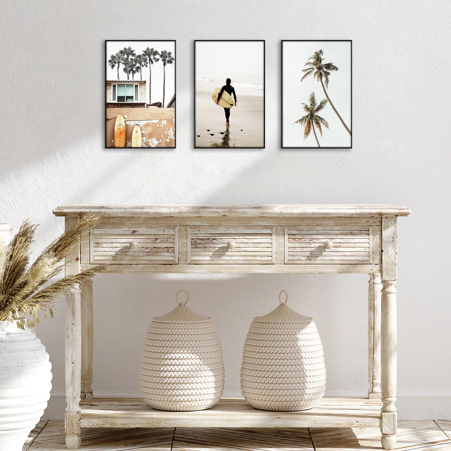 Americanflat Front Loading Picture Frame Set - Set of 3 - Multi Picture Frames - Perfect for Photos and Wall Decor - Shatter Resistant Glass - Hanging Hardware with Snap-Out Easel