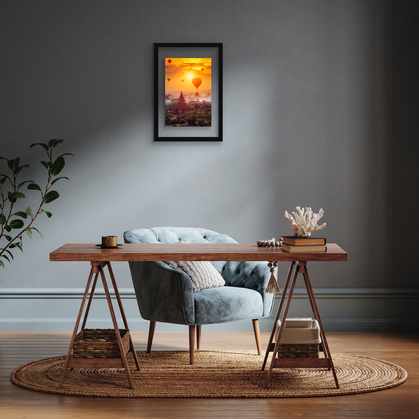 Americanflat Floating Picture Frame for Wall Art - Photo Frame with Floating Effect for Photos, Wall Art, and Pressed Flowers - Polished Glass Cover - Hanging Hardware