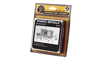 Woodland Scenics  HO-Scale CHICKEN COOP SC DETAILS Figures