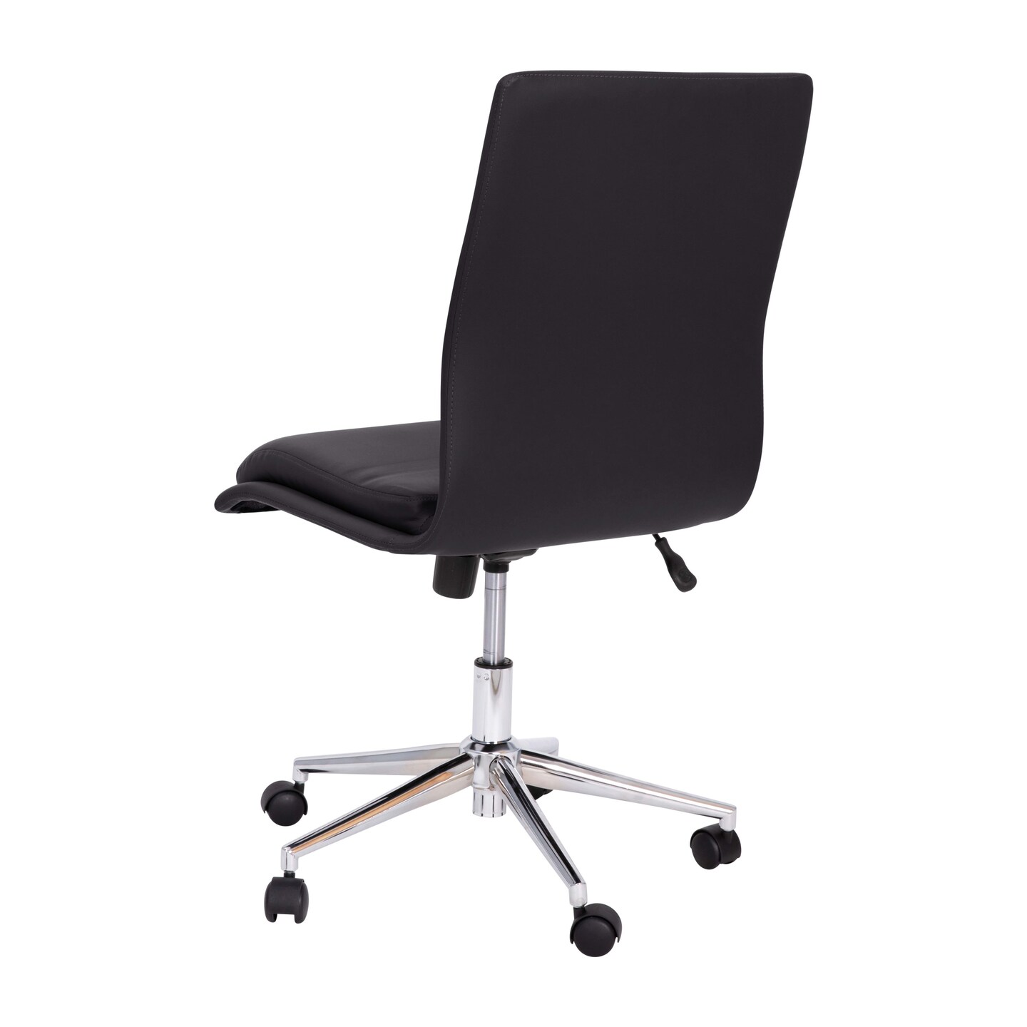 Merrick Lane Artemis Mid-Back Armless Home Office Chair with Height Adjustable Swivel Seat and Five Star Chrome Base