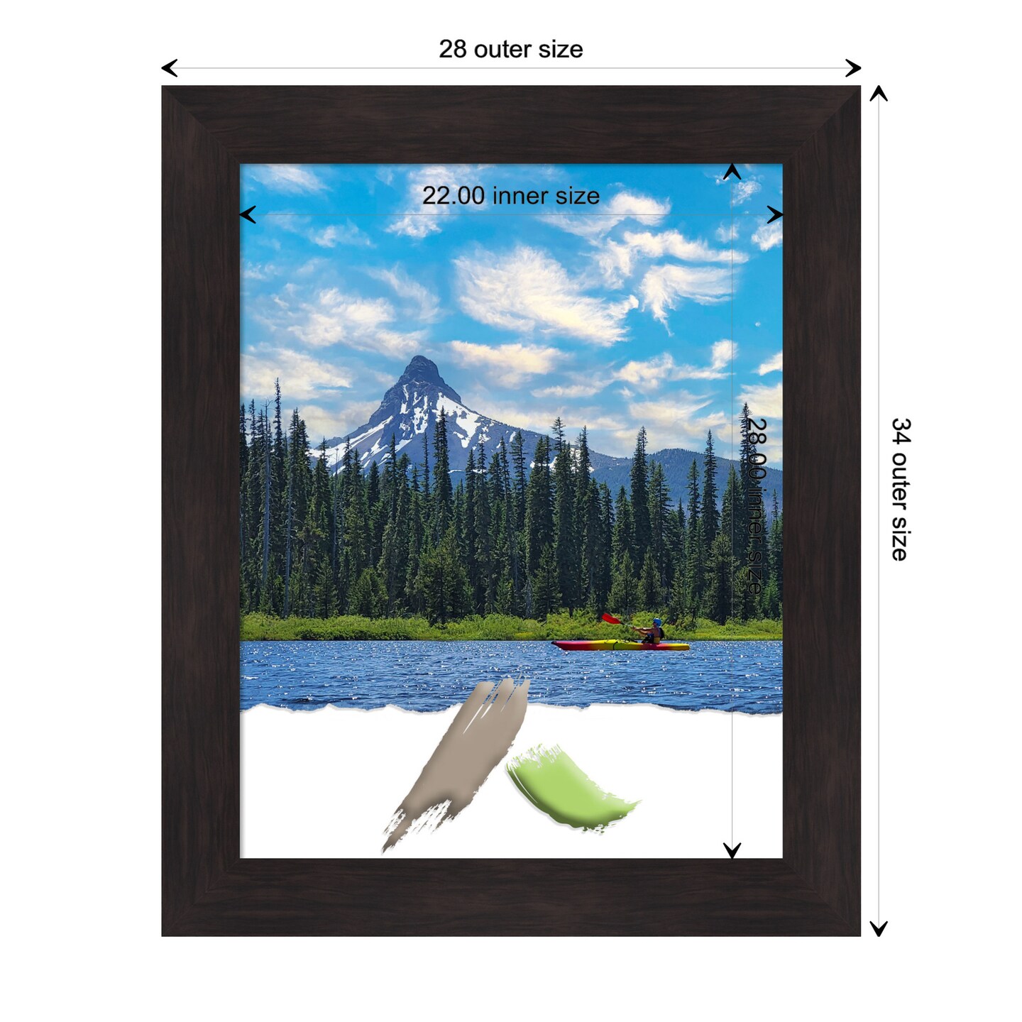 Furniture Espresso Picture Frame, Photo Frame, Art Frame