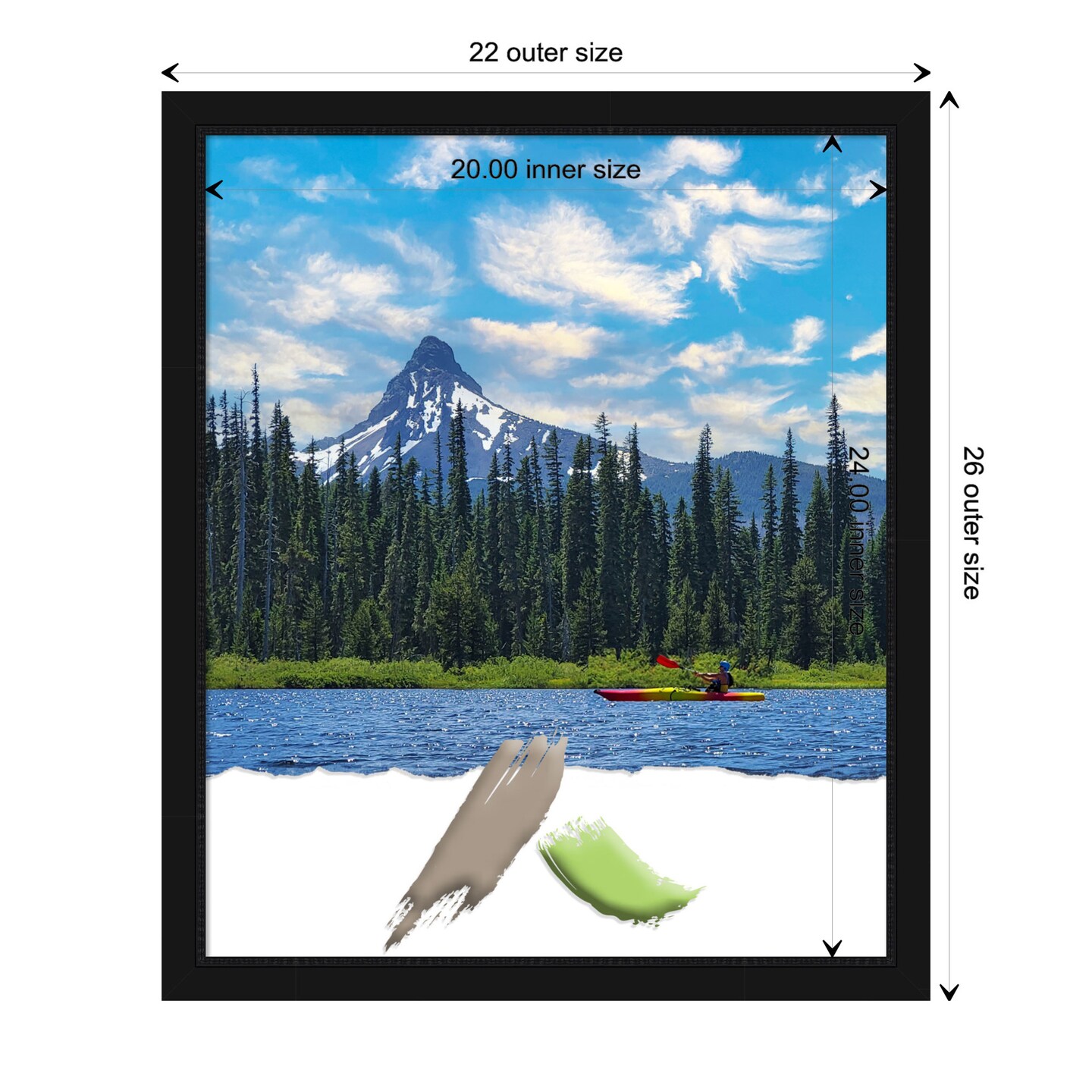 Avon Black Narrow Picture Frame, Photo Frame, Art Frame