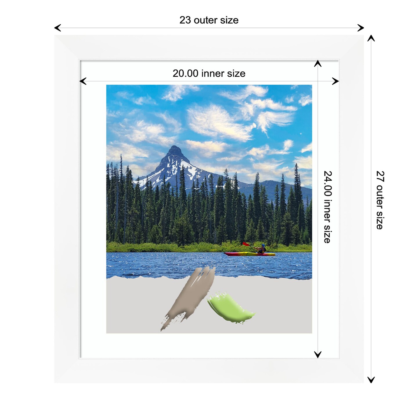 Cabinet White Narrow Picture Frame, Photo Frame, Art Frame