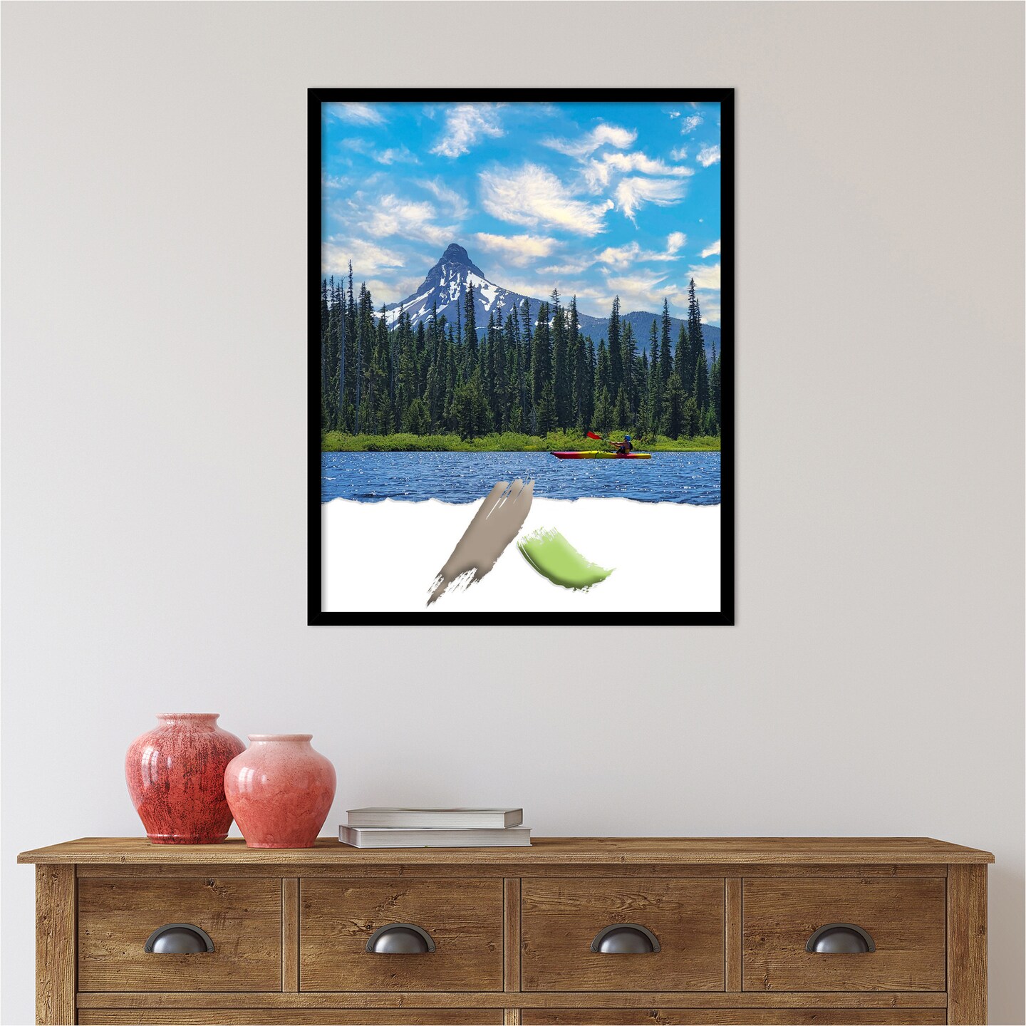 Black Gallery Deep Wood Picture Frame, Photo Frame, Art Frame