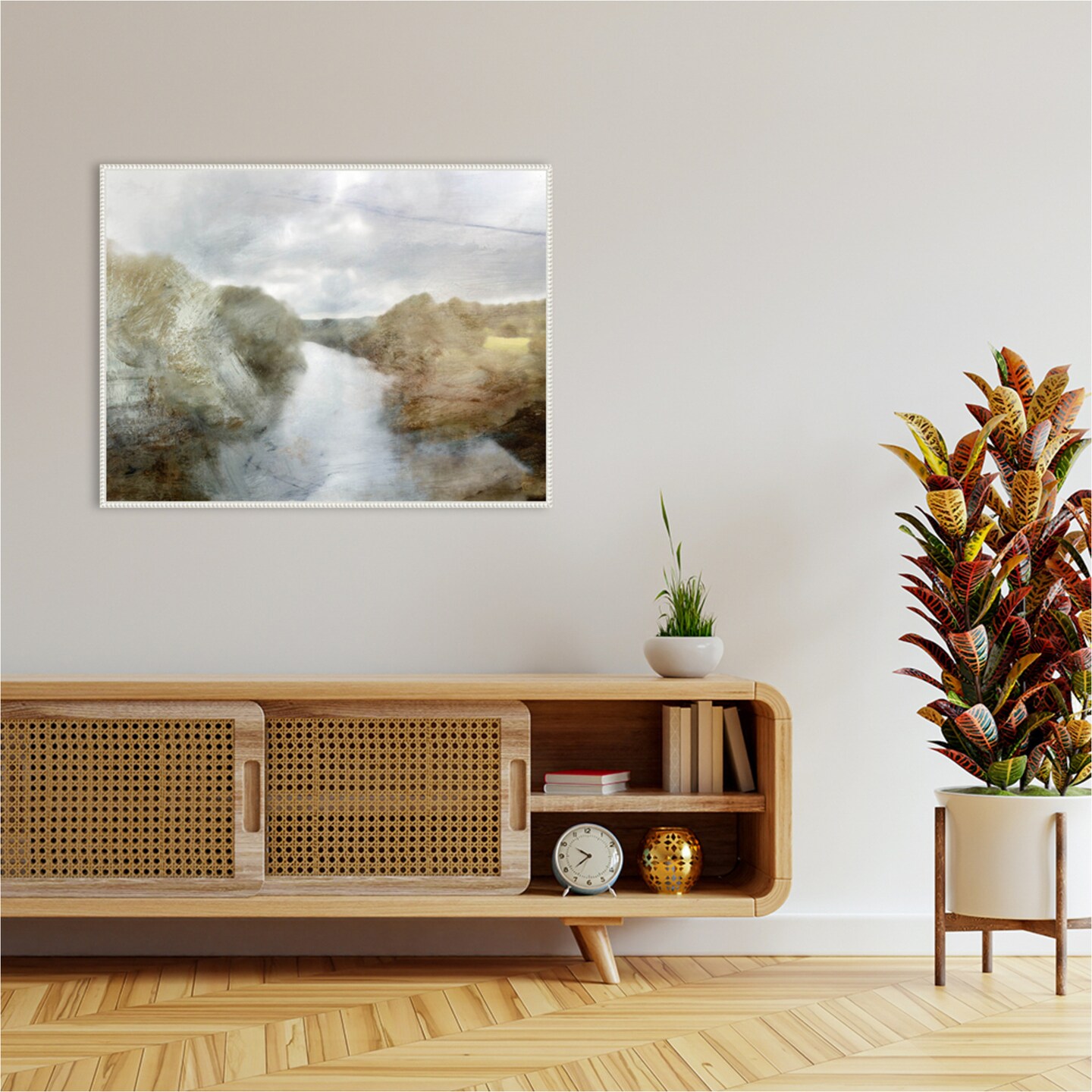 River by Dan Hobday Framed Canvas Wall Art