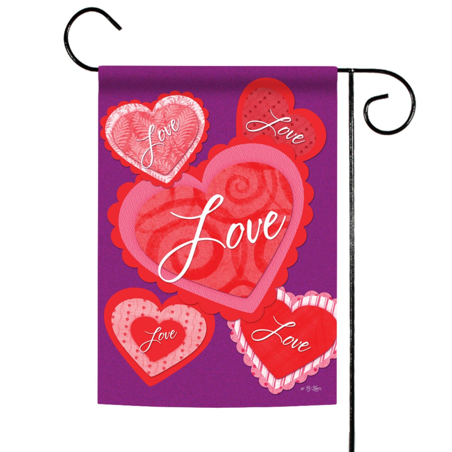 Toland Home Garden Red and White Heart Doilies Outdoor Rectangular Mini ...