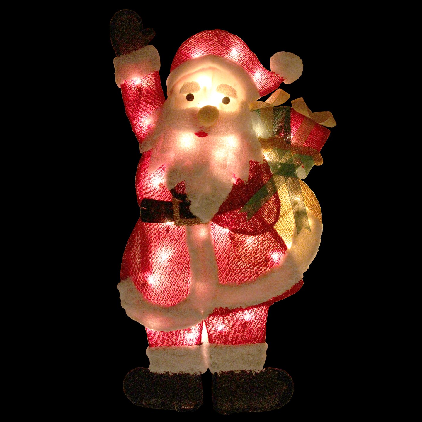 outdoor lighted santa decoration