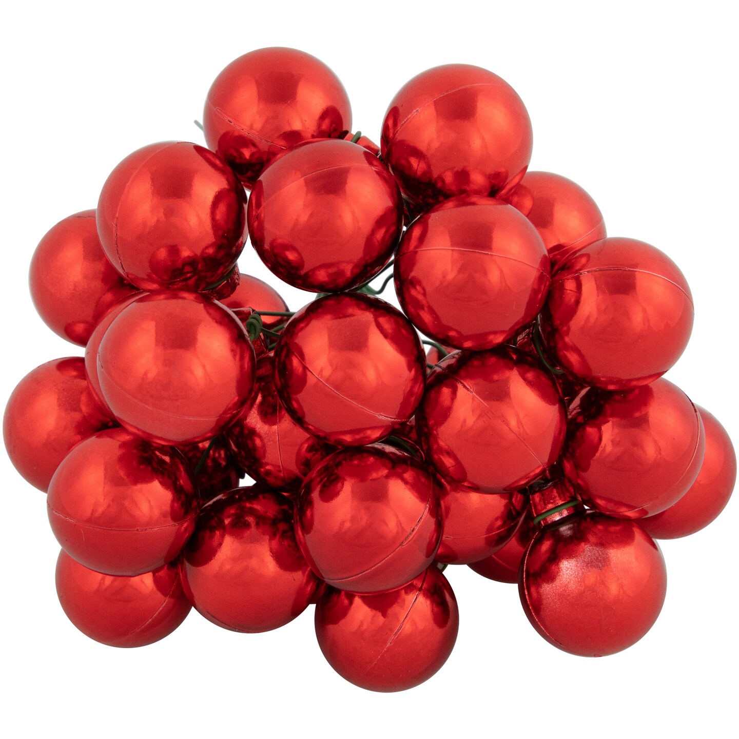 Northlight 6.75&#x22; Shiny Red Shatterproof Ball Ornament Christmas Pick