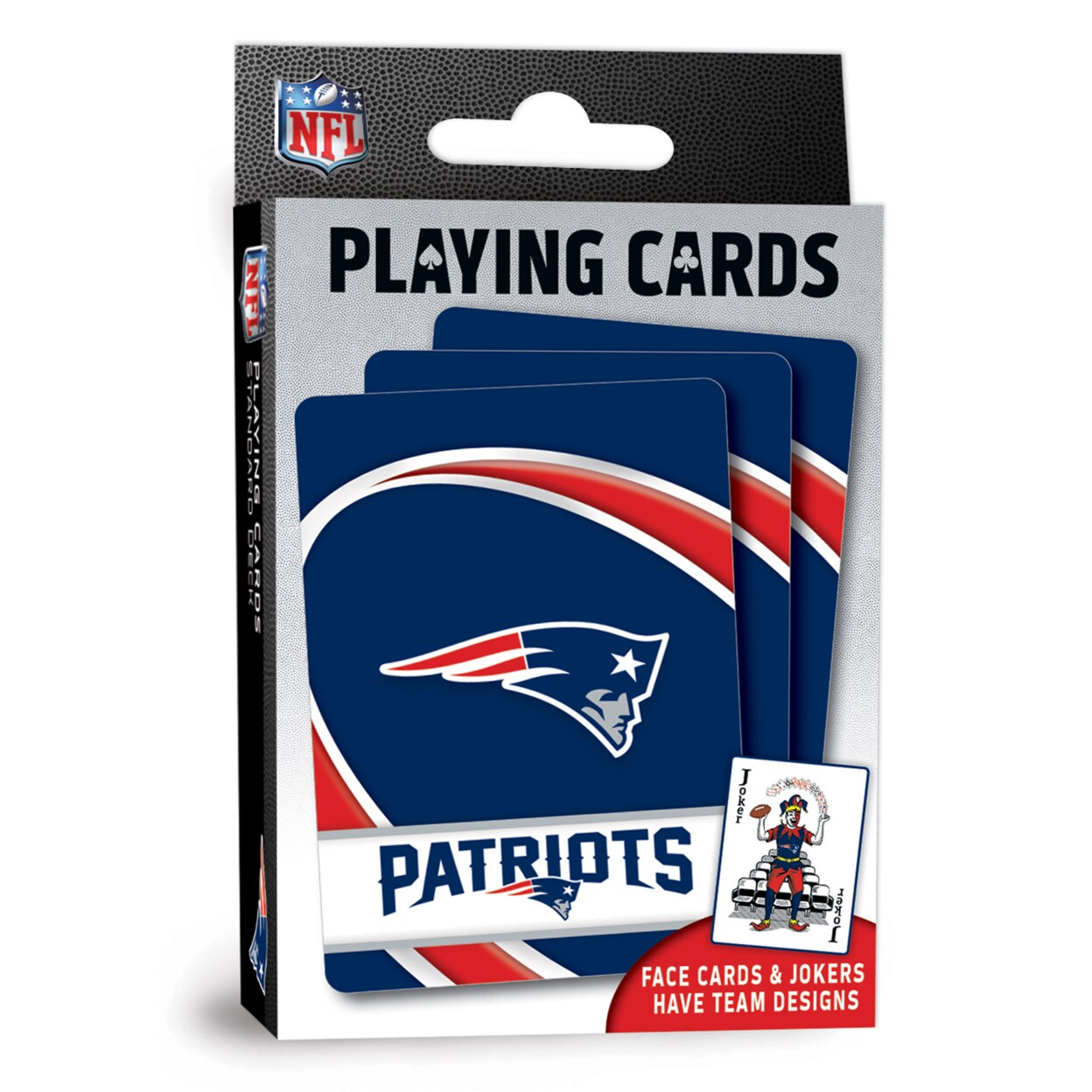 Masterpieces   Officially Licensed NFL New England Patriots Playing Cards - 54 Card Deck for Adults