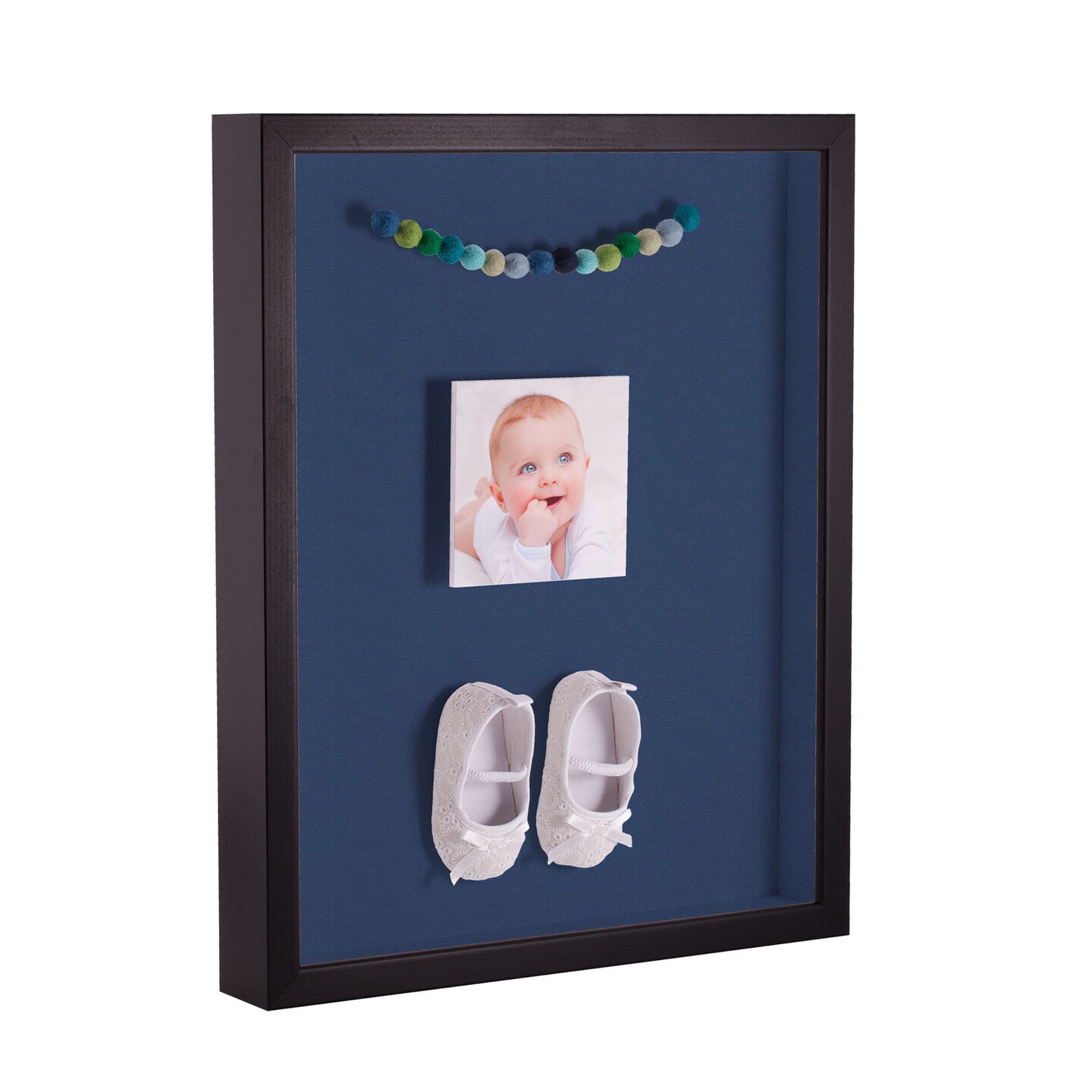 ArtToFrames 11x17 Inch Shadow Box Picture Frame, with a Satin Black Tall 1.00" Wide Shadowbox frame and Super White Mat Backing (4654)