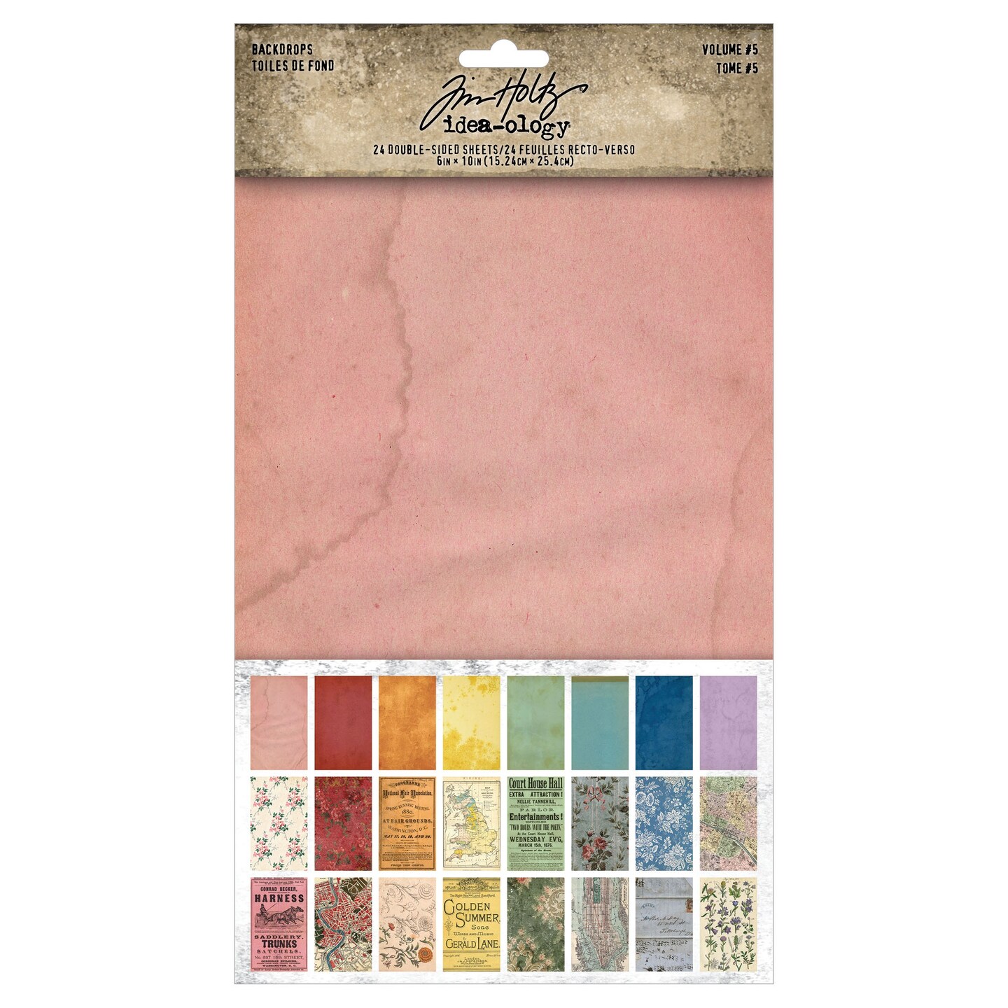Idea-Ology Backdrops Double-Sided Cardstock 6"X10" 24/Pkg-Volume #5