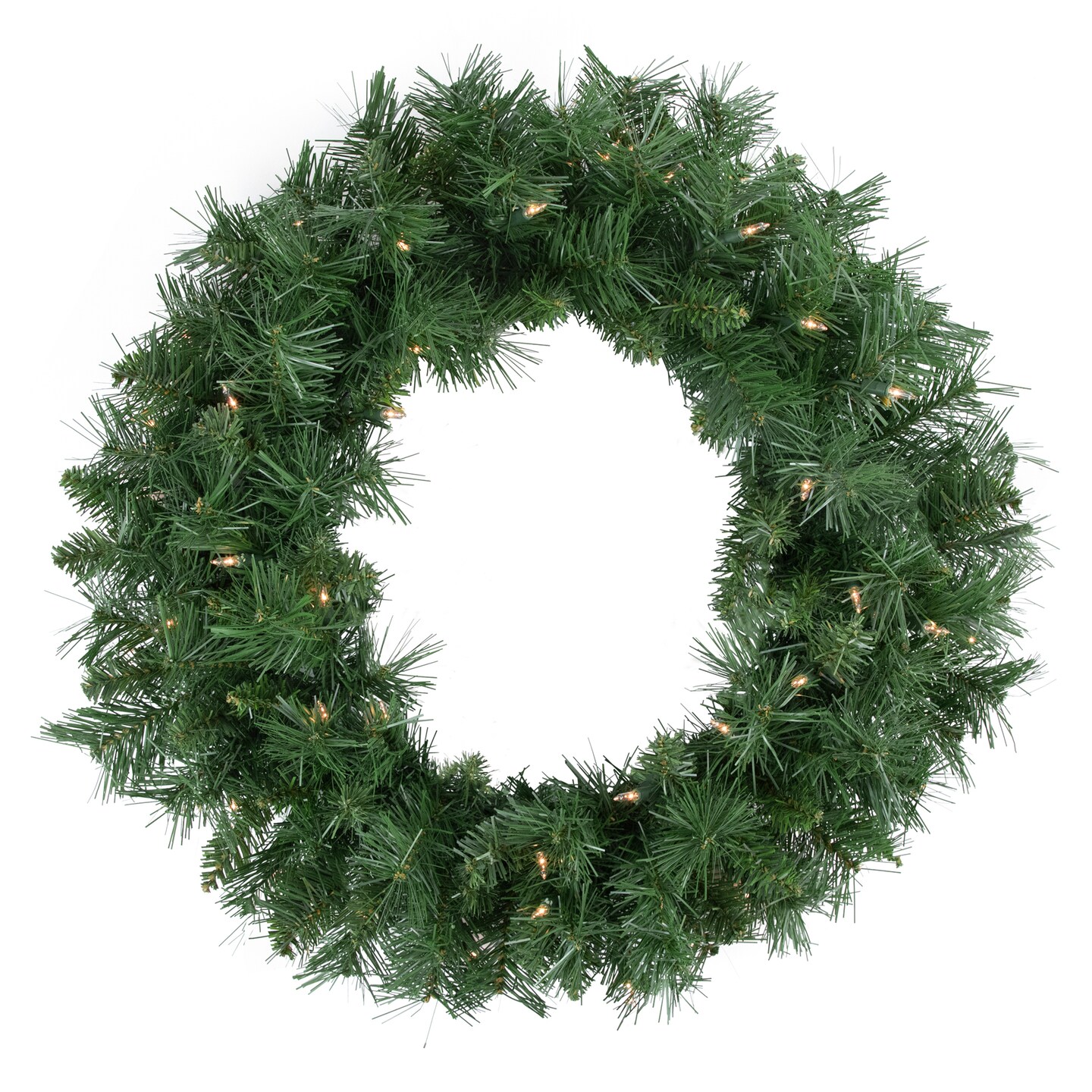 Northlight Pre-lit Chatham Pine Artificial Christmas Wreath, 24-Inch, Clear Lights