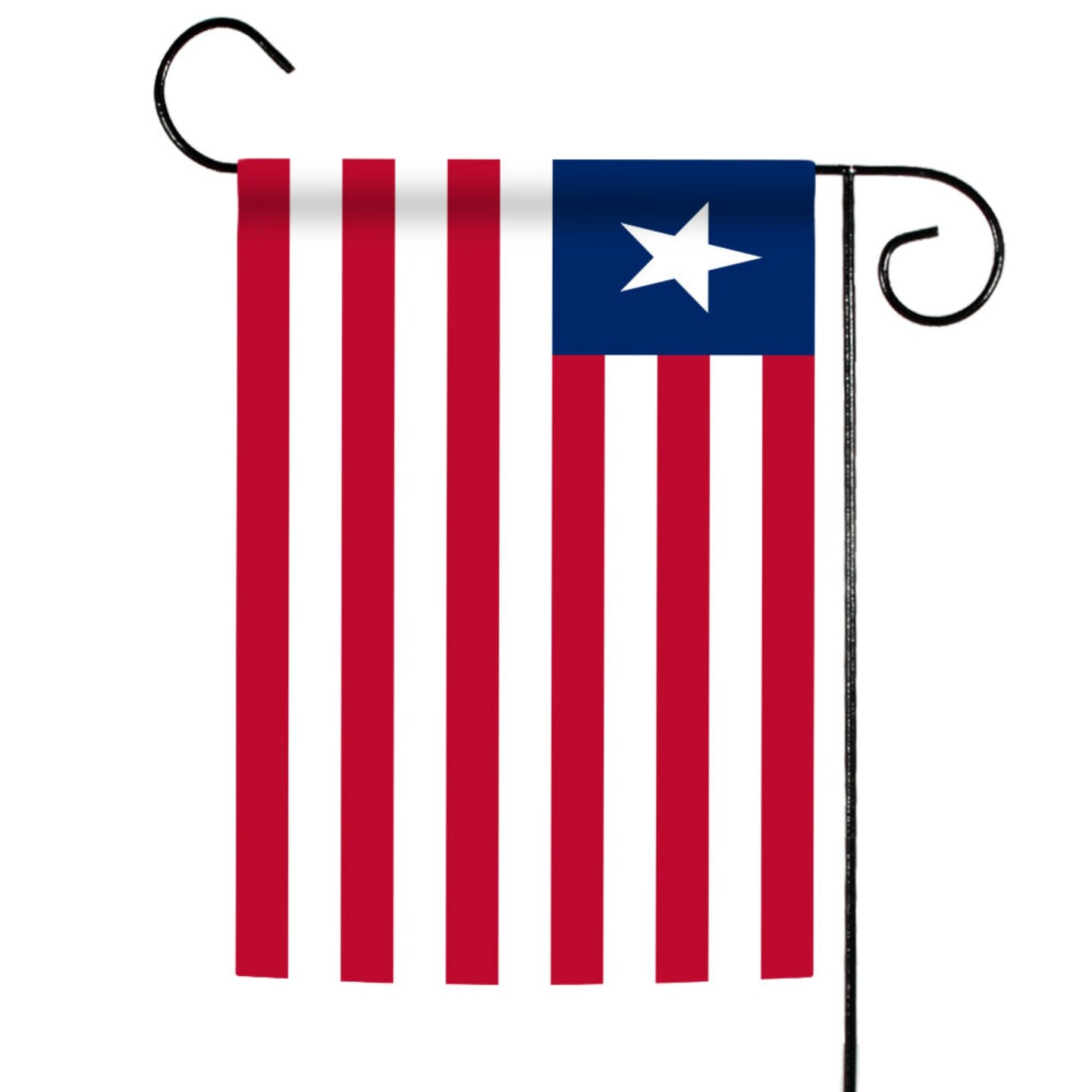Toland Home Garden Red and Blue Liberia Outdoor Garden Flag 18&#x22; x 12.5&#x22;