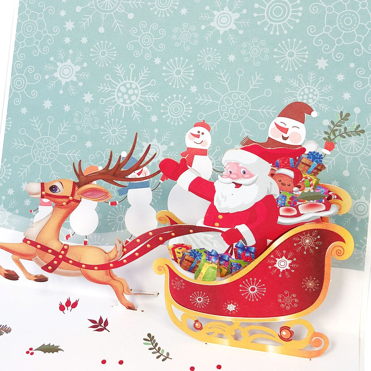 Wrapables (Set of 4) 3D Pop-Up Greeting Cards for Birthday, Thank you, Anniversary, Wedding, Holidays