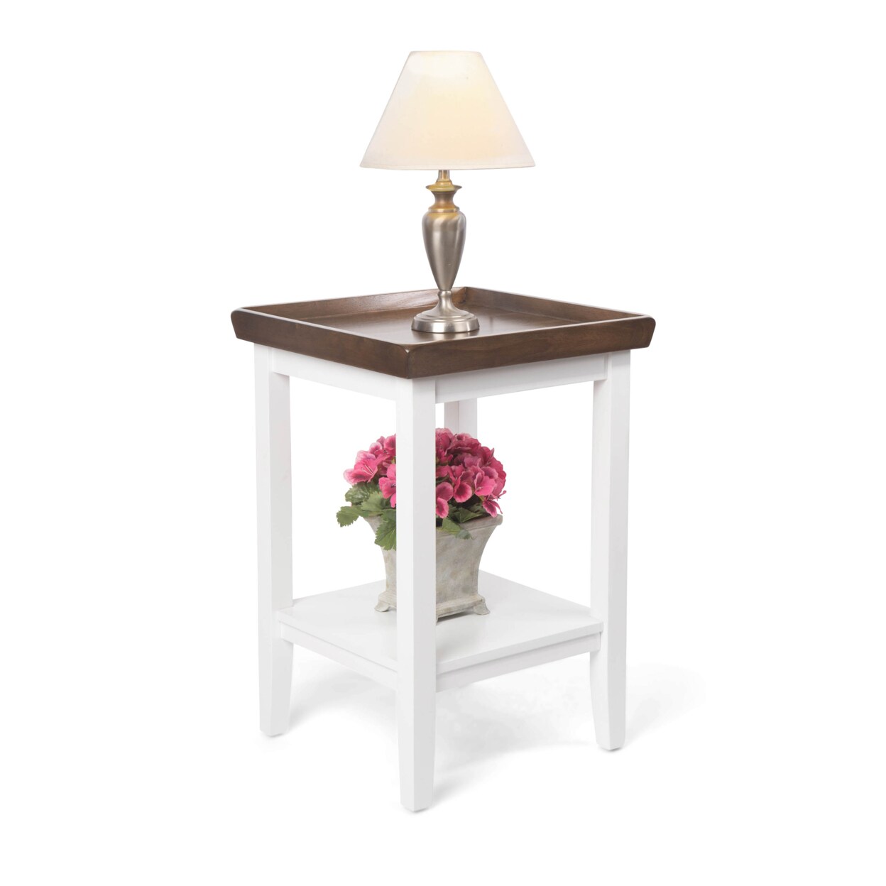 Convenience Concepts Ledgewood End Table, DRIFTWOOD and WHITE Michaels