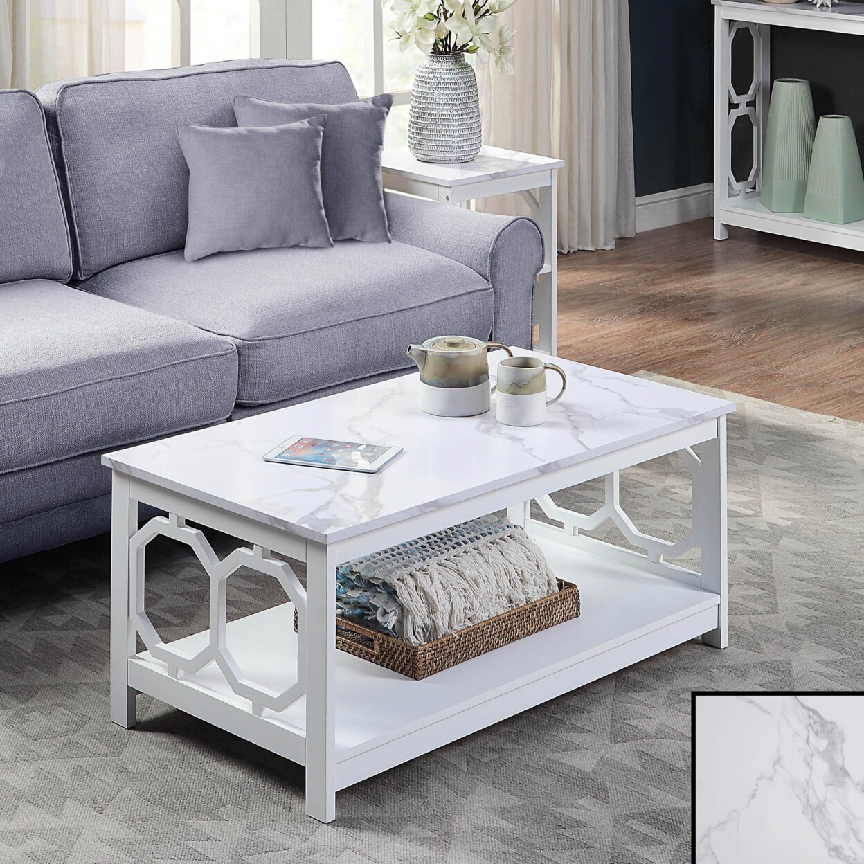 Convenience Concepts Omega Coffee Table with Shelf