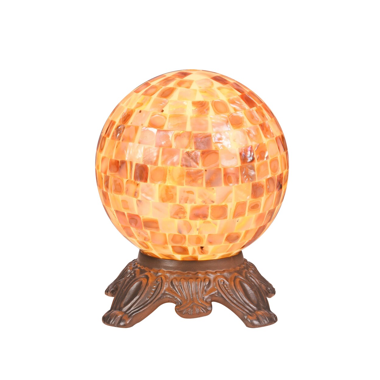 CHLOE Lighting Lighting SHELLEY Mosaic 1 Light Dark Bronze Accent Lamp 8&#x22; Wide, Dark Bronze