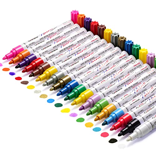  TFIVE Paint Markers Paint Pens -12 Color Extra Fine