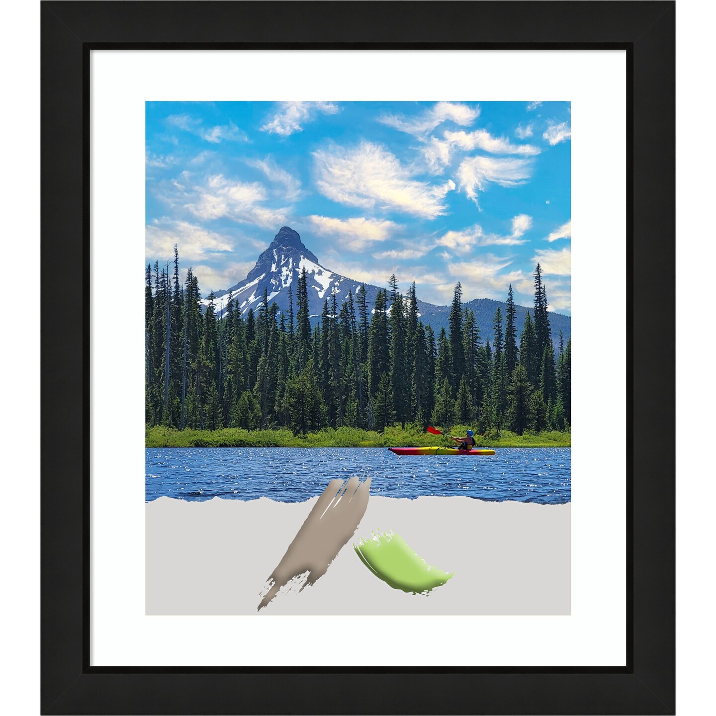 Midnight Black Narrow Wood Picture Frame