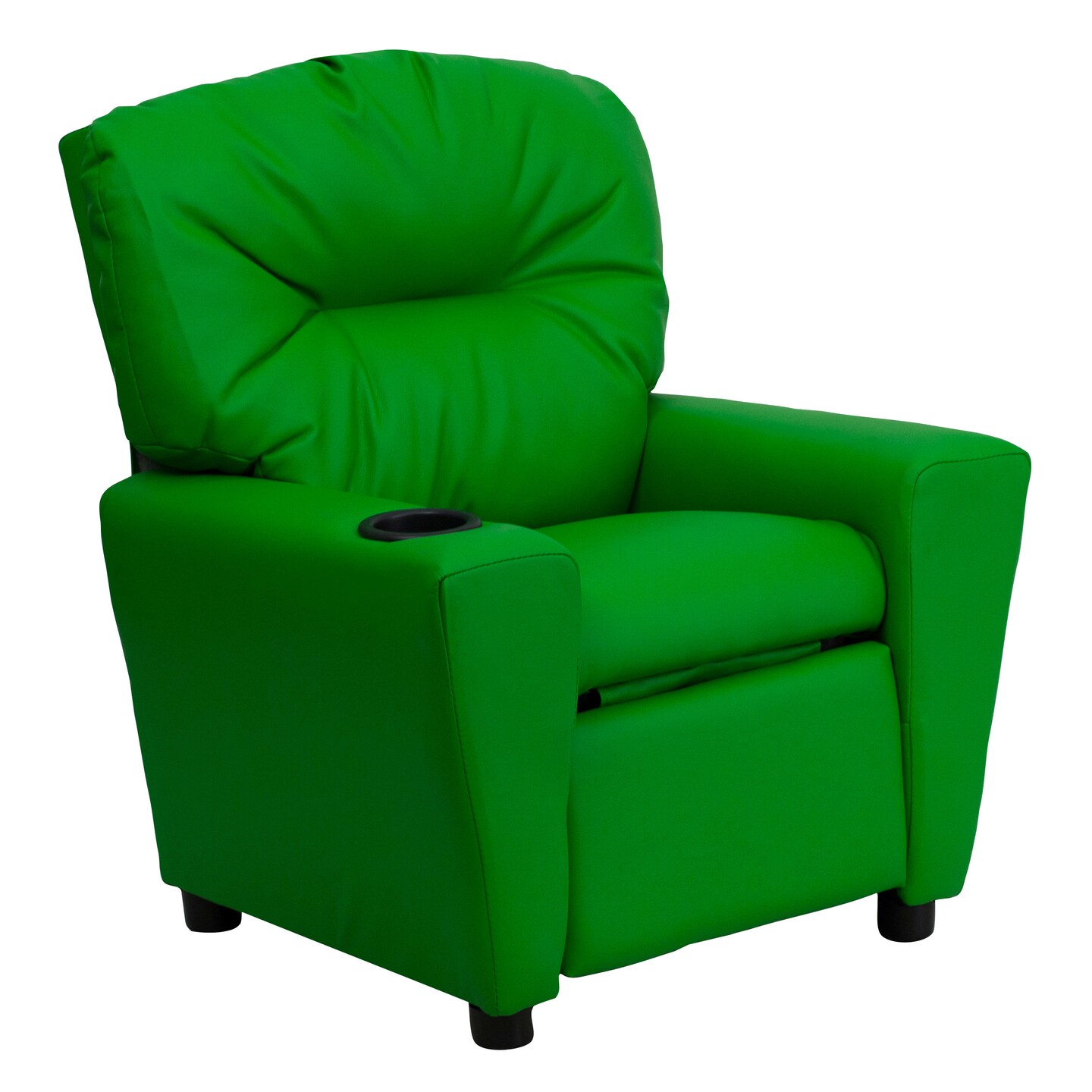 Emma and Oliver Contemporary Kids Recliner with Cup Holder