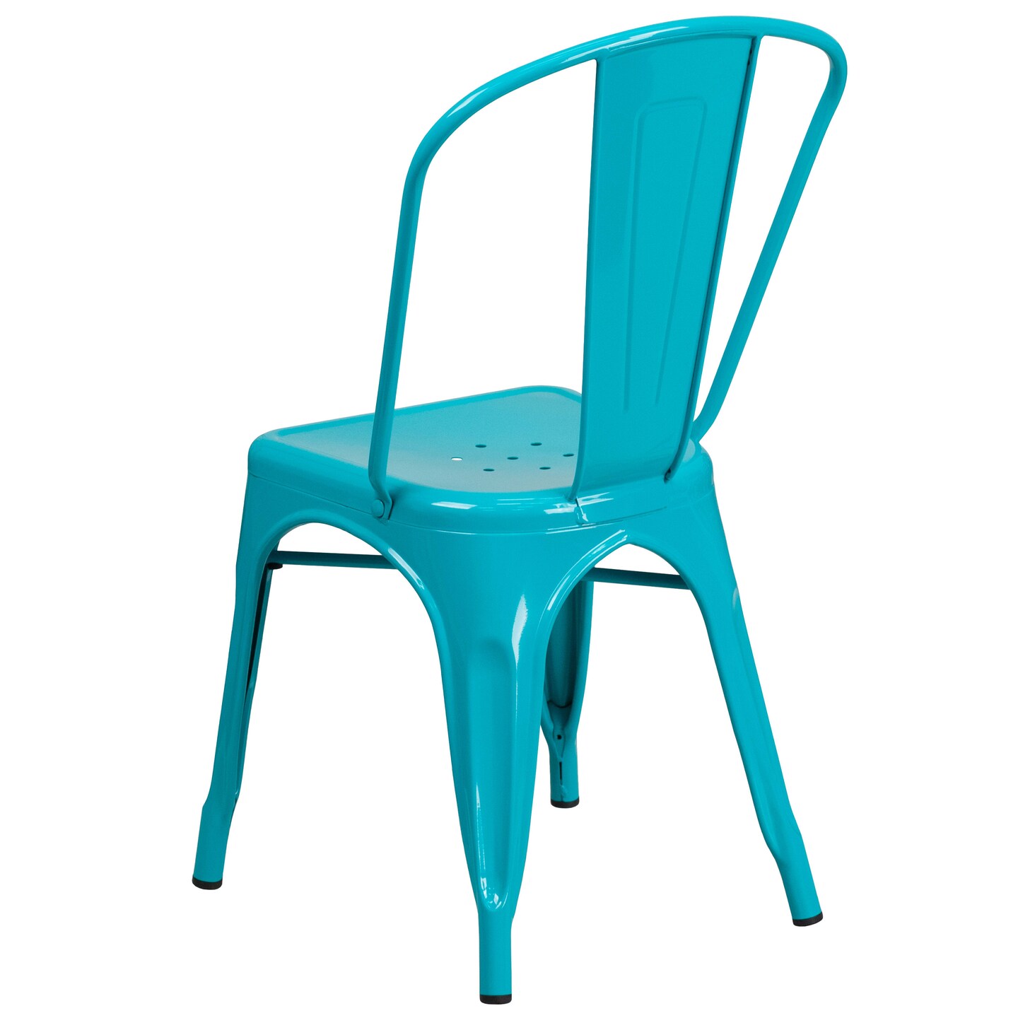 Emma and Oliver Commercial Grade 4 Pack Metal Indoor-Outdoor Stackable Chair