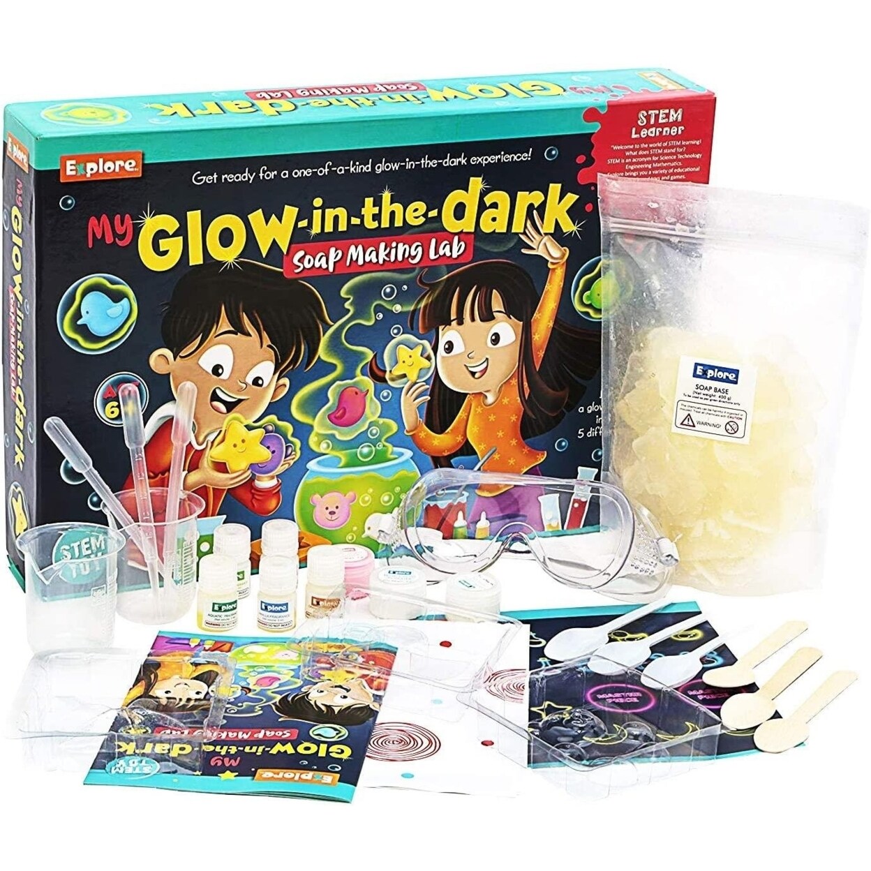 Mighty Mojo Glow In Dark Soap Lab Stem Learning Diy Science Kit