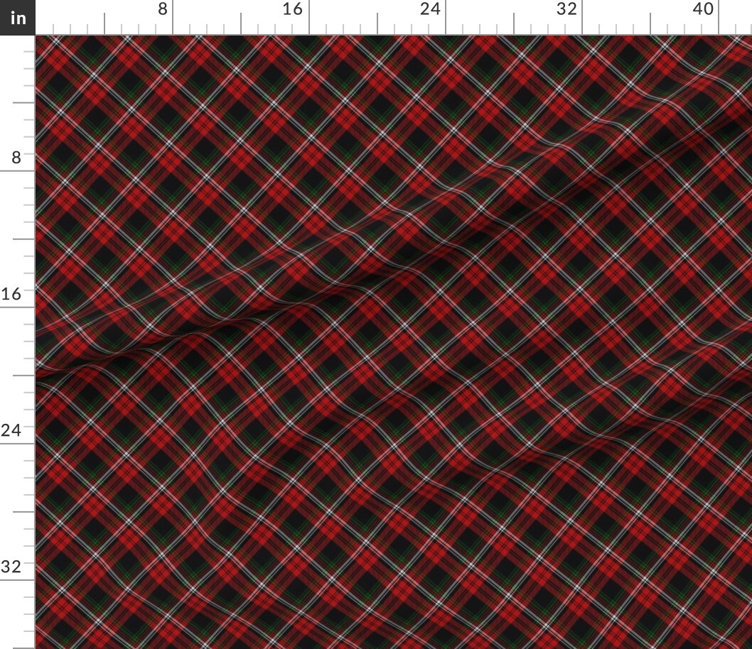 Various Fabrics by the Yard or Fat Quarter Red Plaid Christmas Tartan Check Autumn Fall Winter Holiday Custom Printed Fabric by Spoonflower