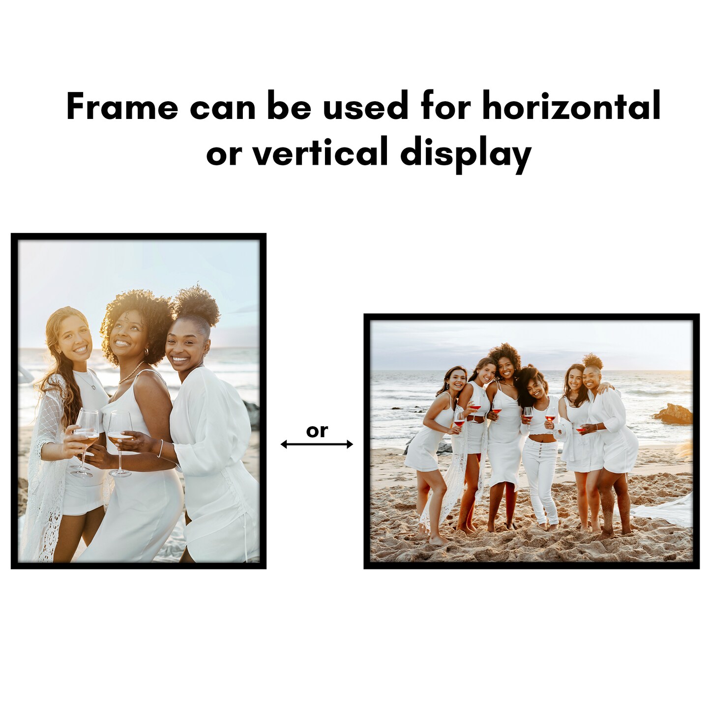 Americanflat Poster Frame - Perfect Frame for Photos and Artwork - Large Picture Frame - Polished Plexiglass - Hanging Hardware with Horizontal and Vertical Display
